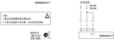 GRVU24-5/-7 电动执行器接线图