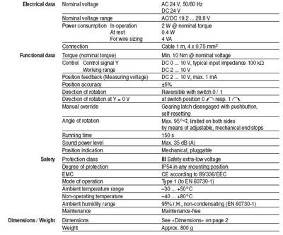 NM24A-SR风门执行器技术资料