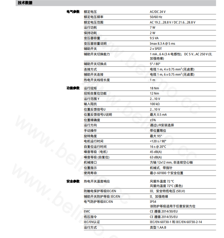 搏力谋防火排烟风门执行器专为通风、空调系统中的排烟应用和防火排烟风门控制应用而设计，在177°C 下，其扭矩范围为 2 Nm 至 40 Nm。为了在所有情况下确保尽可能高的安全性，搏力谋防火排烟执行器符合美国关于商业楼宇的所有规范，在 177°C 条件下通过了 UL 555 及 UL 555S 认证，并与经过认证的风门组装，通过了 30,000 次开-关循环测试。搏力谋防火排烟风门执行器优于 UL 规定的在风门静负载条件下达到 20,000 次循环的要求。搏力谋防火排烟风门执行器专为通风、空调系统中的防火、排烟和同时防火排烟操作而设计，具有超广扭矩范围。搏力谋防火排烟执行器是生命安全系统中必不可少的部分，具有高性能、低功耗的特性，并符合生命安全准则和标准