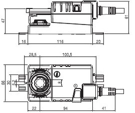 LMU230SR调节型风门执行器尺寸图