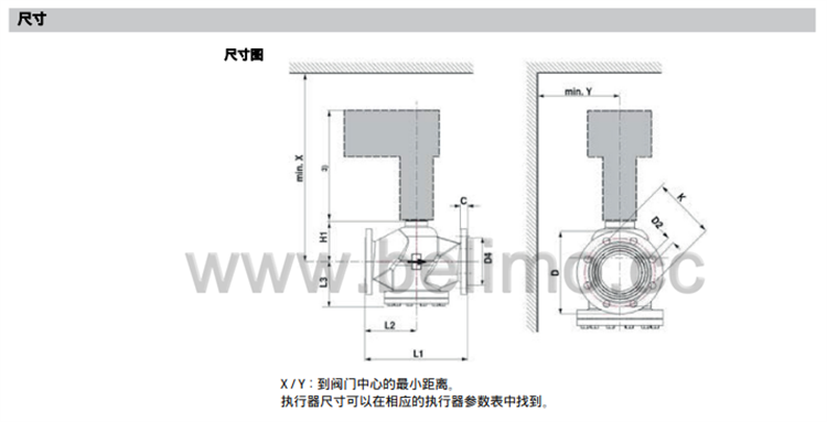 瑞士belimo搏力谋两通法兰座阀 H6150SP-T