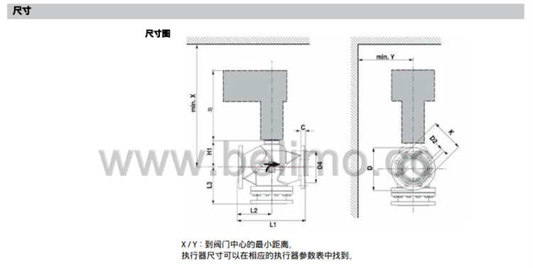 瑞士belimo搏力谋三通球墨铸铁座阀 H7125S-T