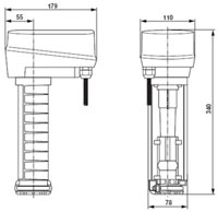 AV24-MFT2-R电动执行器尺寸图