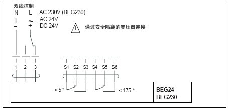 BEG24防火排烟风门执行器接线图