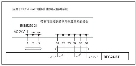 BEG24-ST防火排烟风门执行器接线图