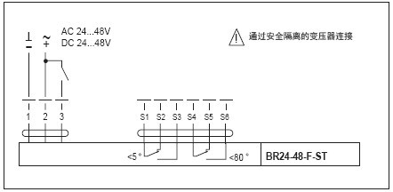 BR24-48-F-ST防火排烟弹簧复位执行器接线图