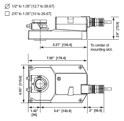 GMX120-3风门执行器尺寸图