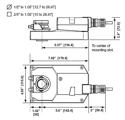 GMX24-LON电动执行器尺寸图