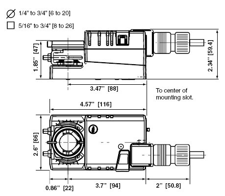 LMX24-3-T电动执行器尺寸图