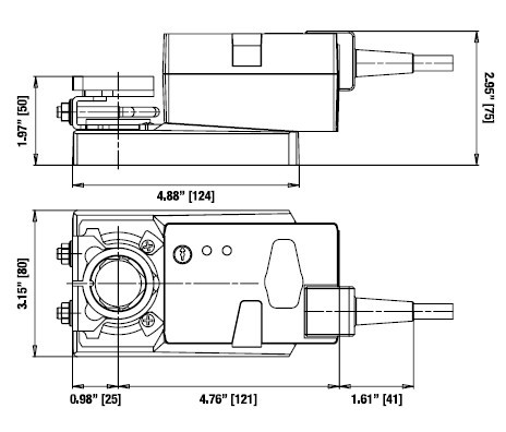 LMQX24-MFT电动执行器尺寸图