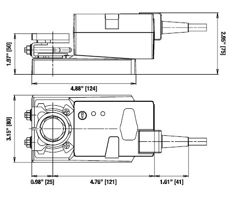 LMQX24-1电动执行器尺寸图