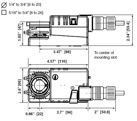 LMX120-3电动执行器尺寸图