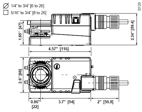 LMX24-3电动执行器尺寸图