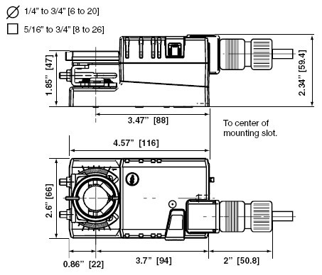 LMX24-3-S电动执行器尺寸图