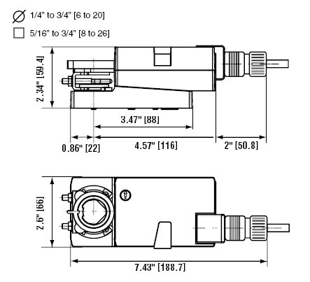 LMX24-PC电动执行器尺寸图