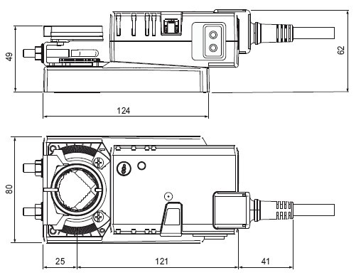 NMV-D3-MP电动执行器尺寸图