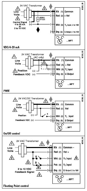 NMX24-MFT电动执行器接线图