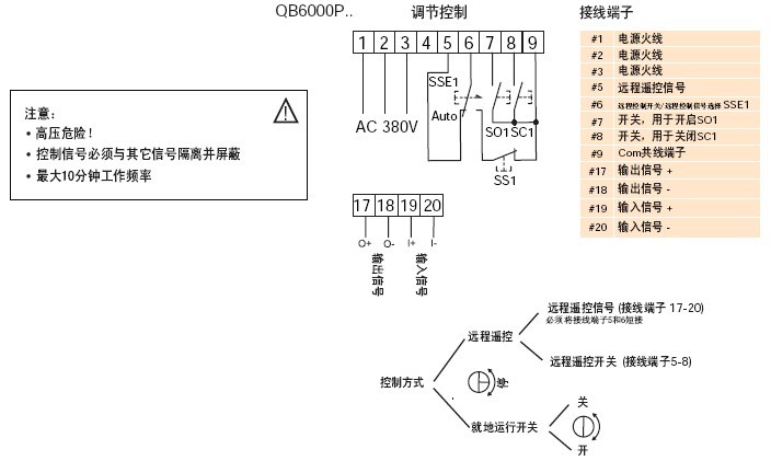 QB6000P电动执行器接线图