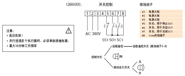 QB6000电动执行器接线图