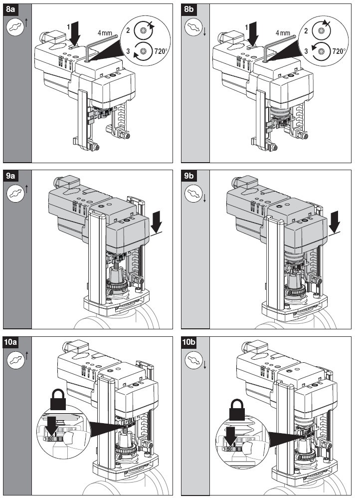 SV24A-MP-RE电动执行器安装示意图