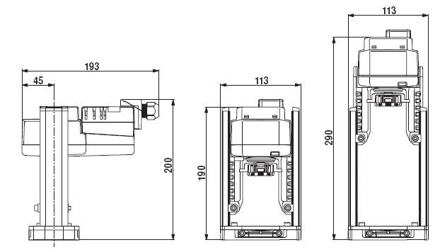 SV24A-RE直行程电动执行器尺寸图