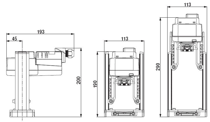 SV24A-RE电动执行器尺寸图