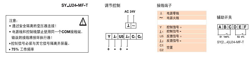 SY3U24-SR-T电动蝶阀执行器接线图