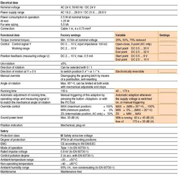NM24A-MF风门执行器技术资料