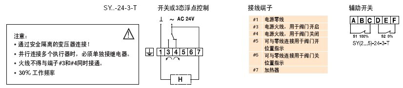 SY-24-3-T电动执行器接线图